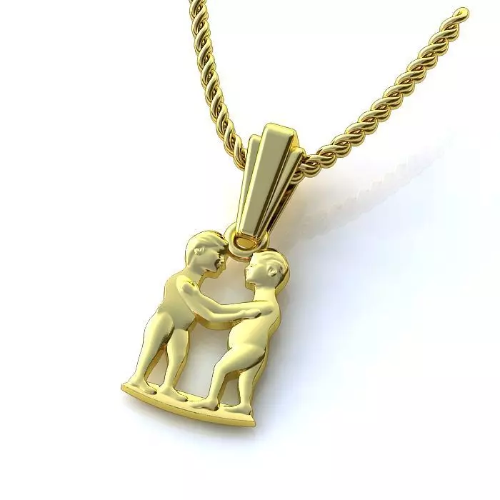 Zodiac Sign Pendants 3D Model Collection 3dm only 3D print model_9