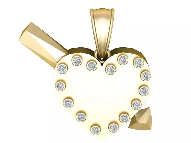 Broken Heart Pendant 3D Printable Model