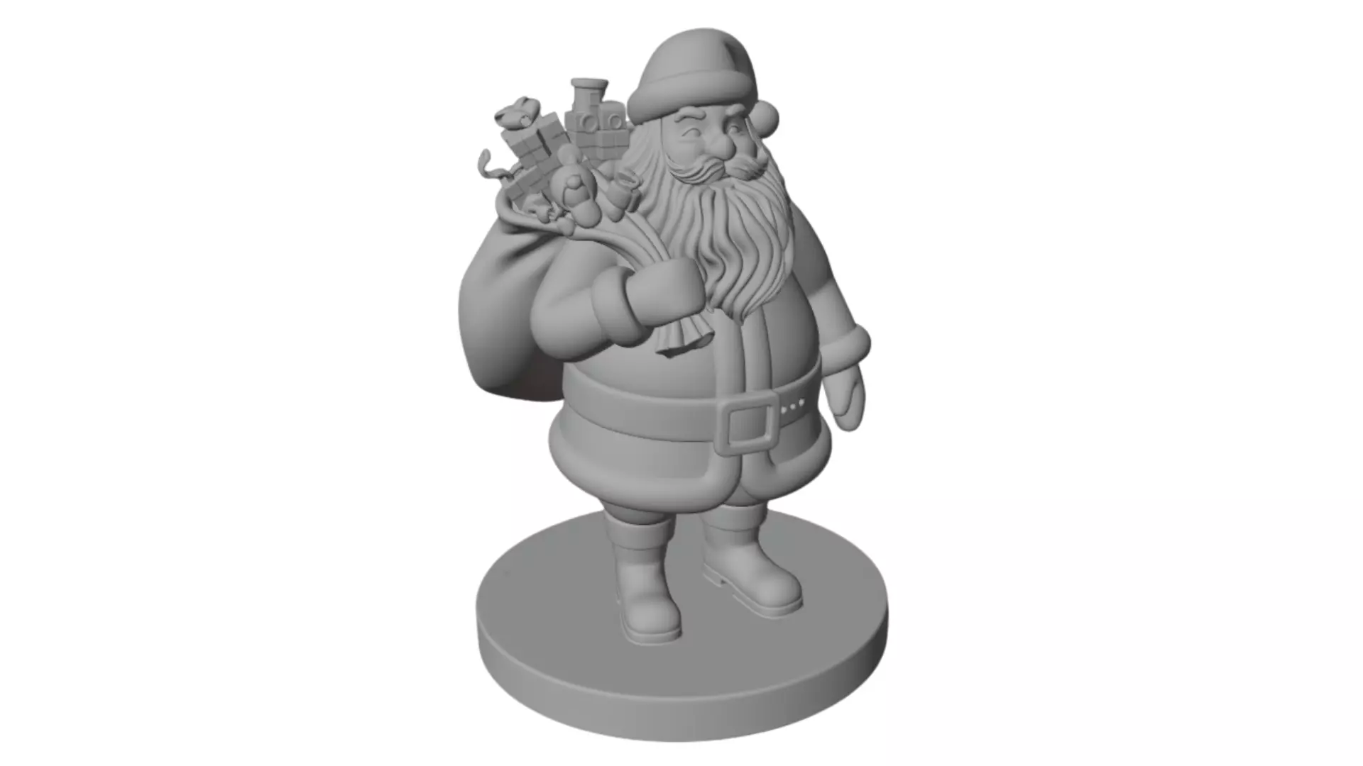 Santa Claus 3d Model For 3D Print 3D print model_6