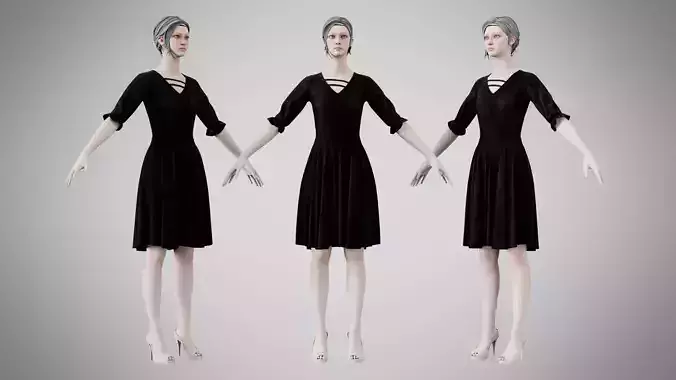 Dress 06 Black Velvet