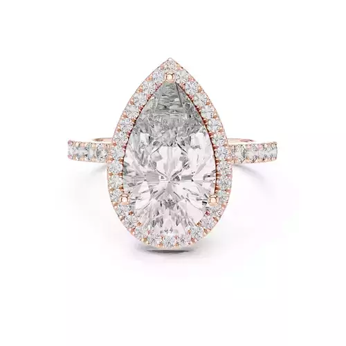 Pear Diamond Solitaire Ring