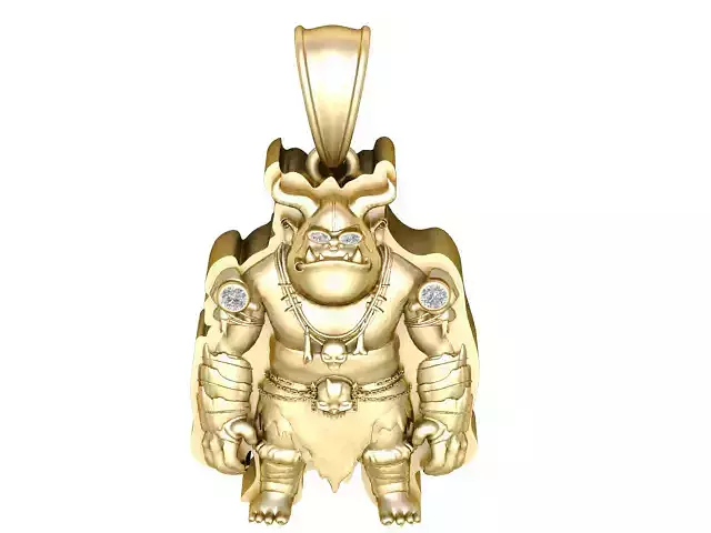 Golden Devil Pendant 3D Printable Model