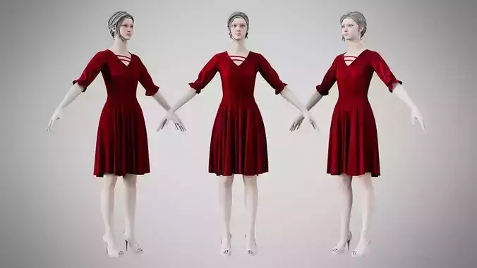 Dress 06 Crimson Velvet