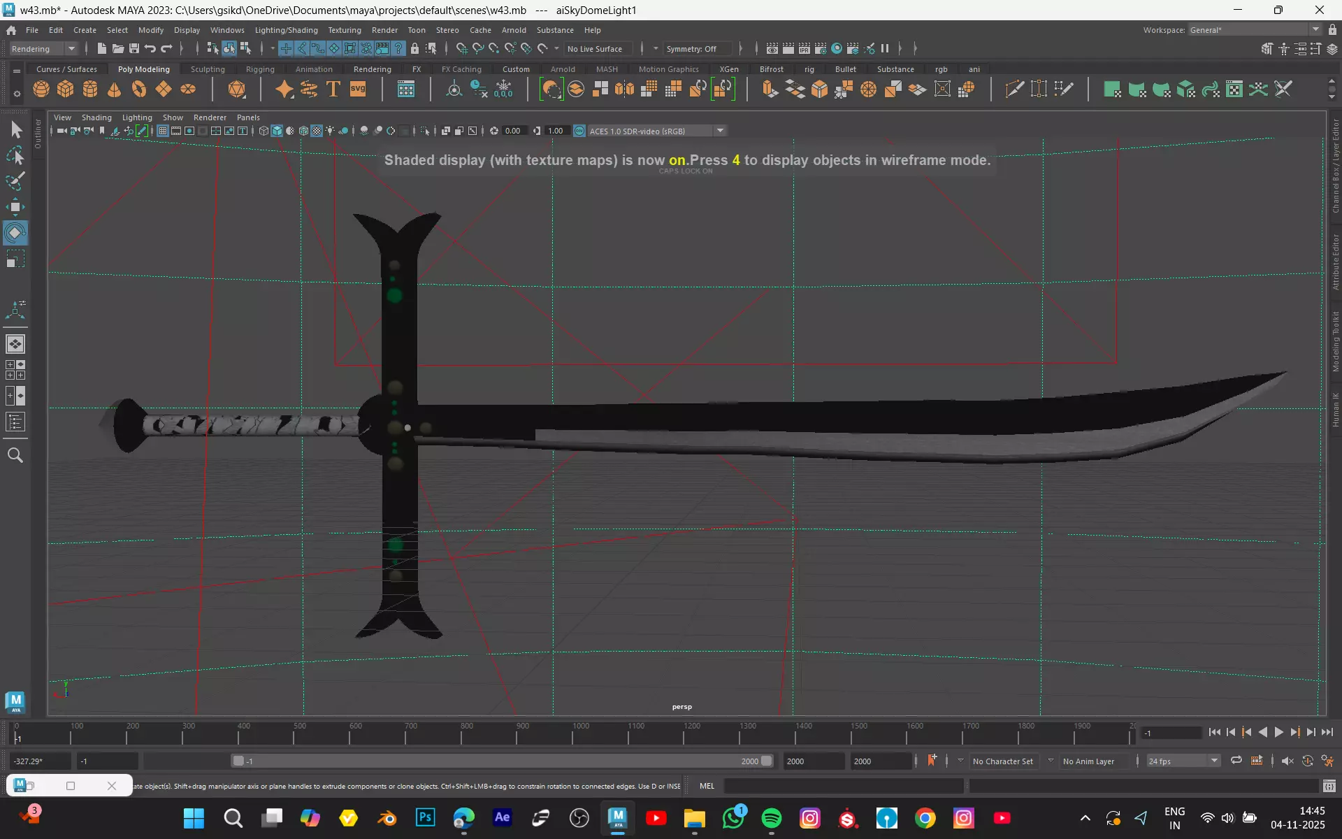 mihawk sword YOUR FROM ONEPICES Low-poly 3D model_6