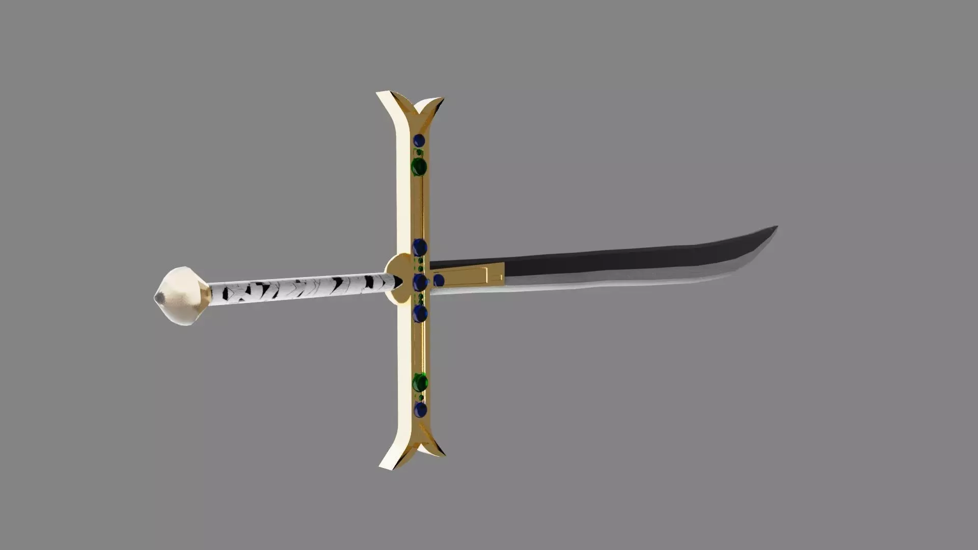 mihawk sword YOUR FROM ONEPICES Low-poly 3D model_1