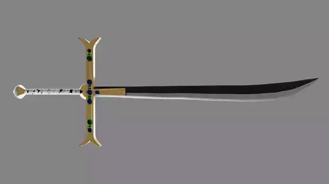 mihawk sword YOUR FROM ONEPICES Low-poly 3D model