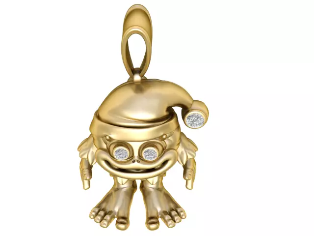 Golden Elf Monster Pendant 3D Printable Model 3D print model