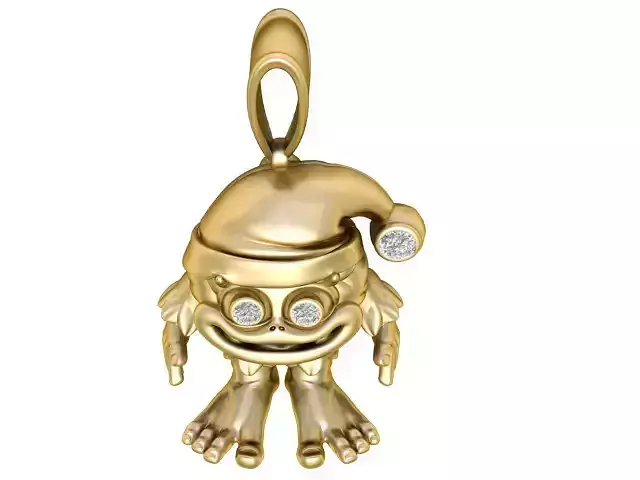 Golden Elf Monster Pendant 3D Printable Model