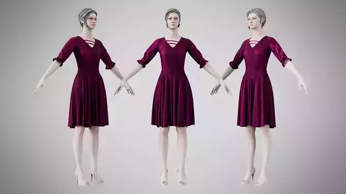 Dress 06 Plum Velvet
