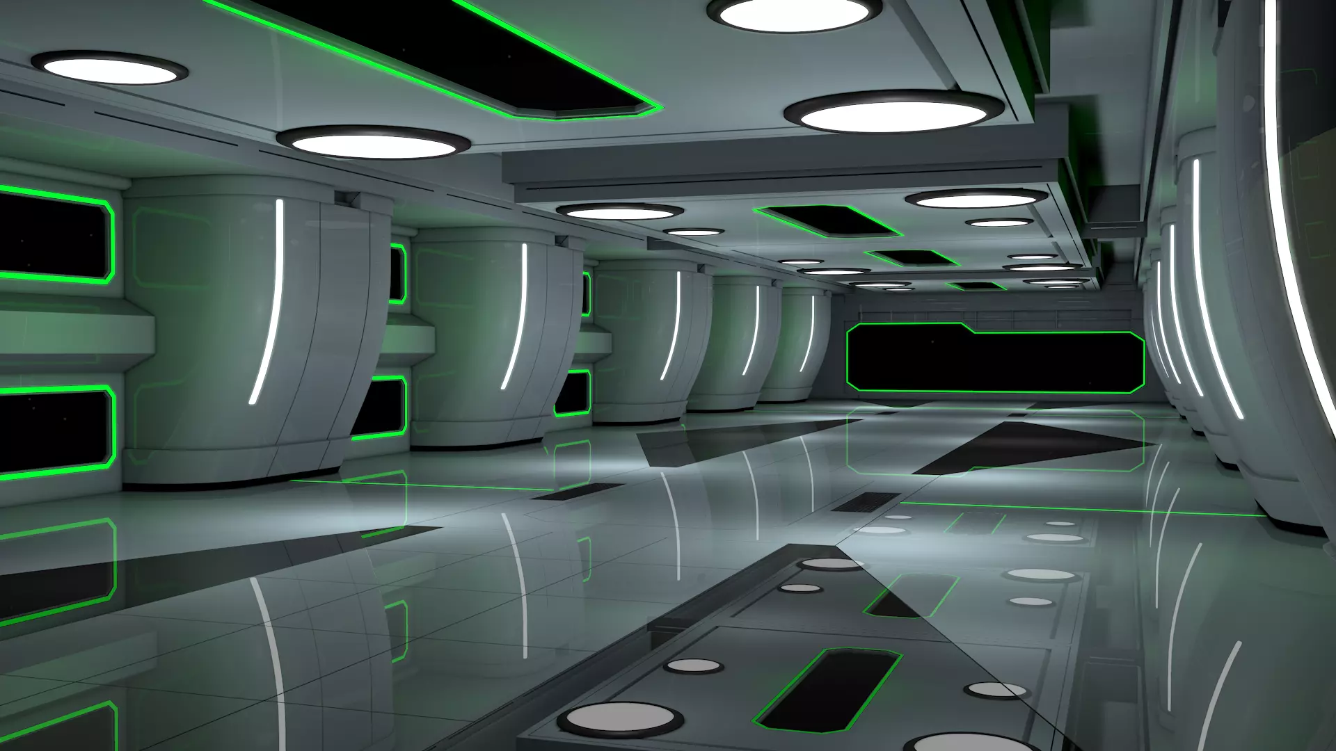 Sci Fi Interior 3D model_1