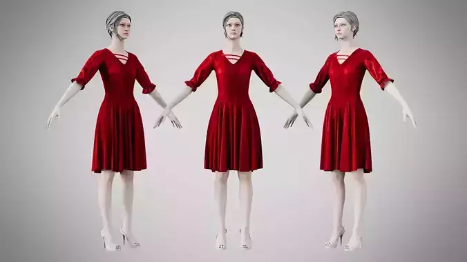 Dress 06 Ruby Velvet