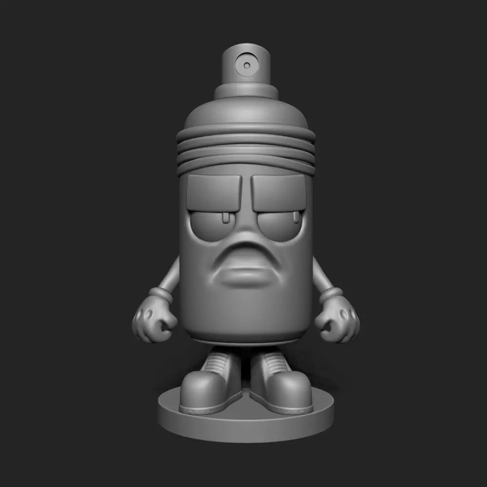 THE CLOGGED CAPS ART FIGURES with base 3D print model
