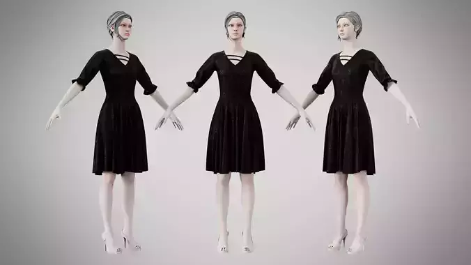 Dress 06 Burgundy Velvet With Design