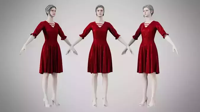 Dress 06 Dress 06 Black Velvet With Design