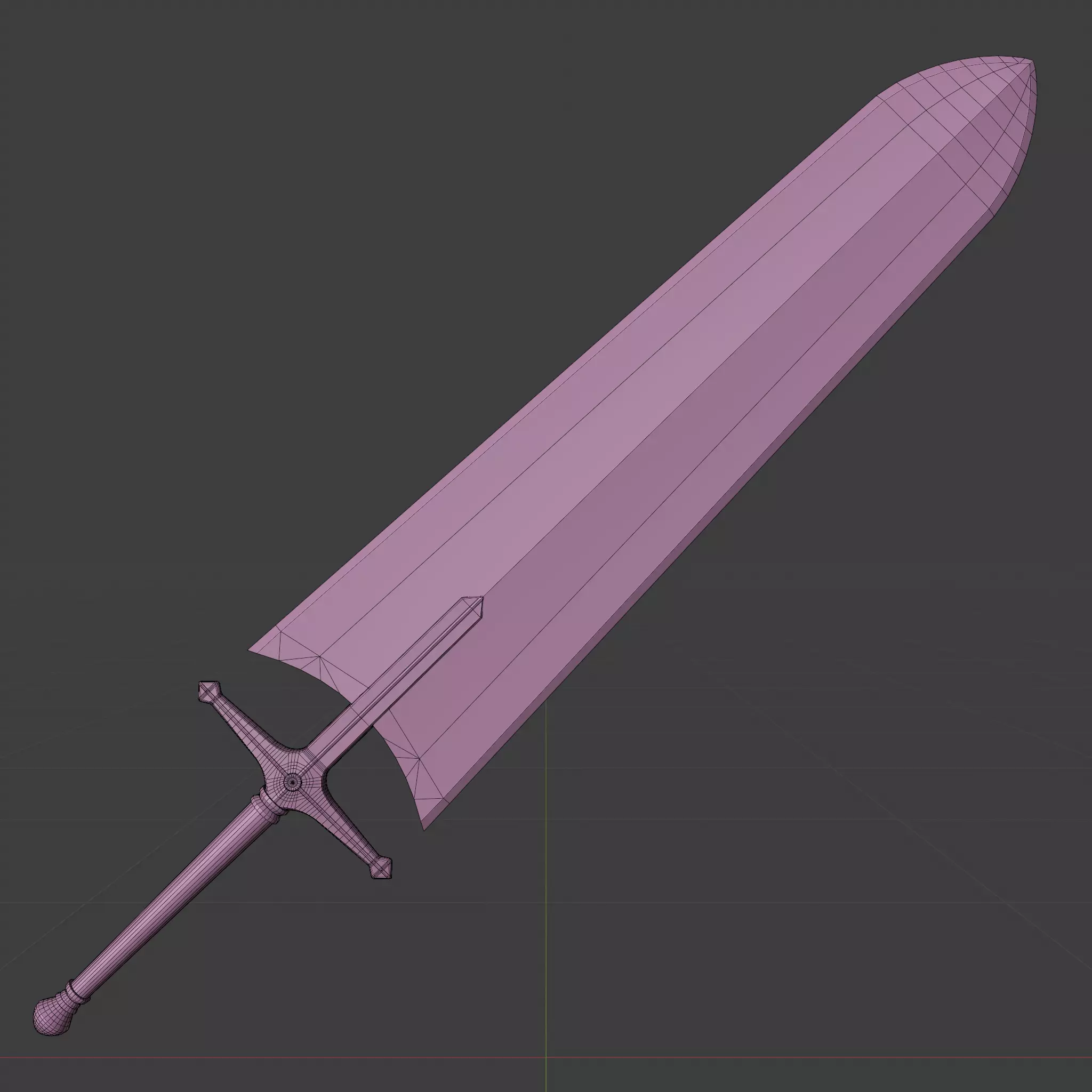 Asta Swords and Book Low-poly 3D model_4
