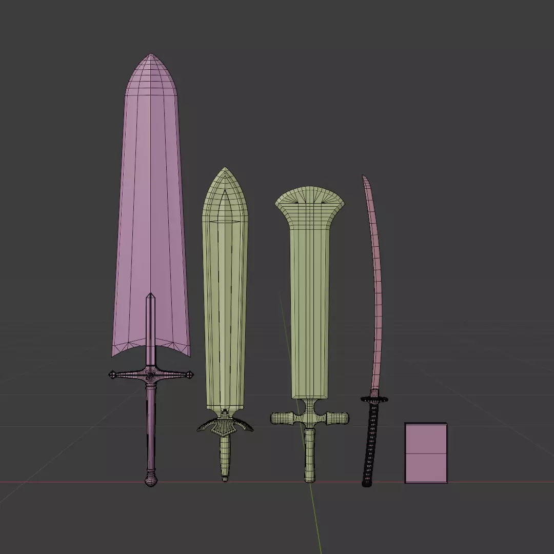 Asta Swords and Book Low-poly 3D model_2