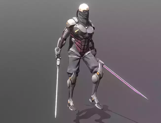 Cyborg Scifi Ninja Serial Walk Fbx Png 3D model Cyborg Scifi Ninja Serial Walk Fbx Png 3D model