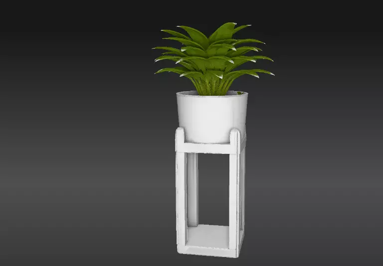 Modern Geometric Plant Stand Planter 3D Model Home Decor Low-poly 3D model_5