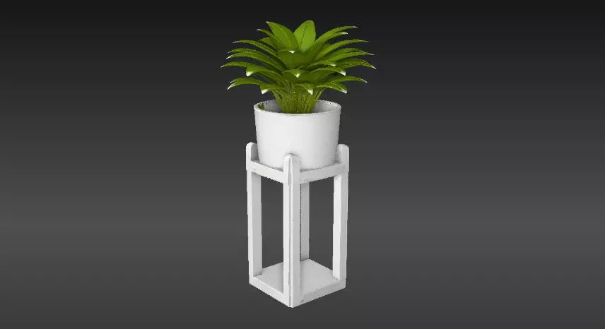 Modern Geometric Plant Stand Planter 3D Model Home Decor Low-poly 3D model_7