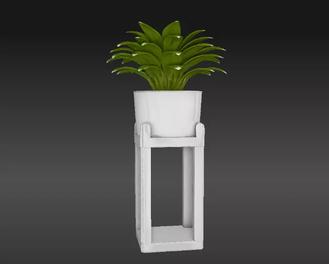 Modern Geometric Plant Stand Planter 3D Model Home Decor Low-poly 3D model_4