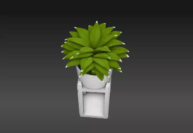 Modern Geometric Plant Stand Planter 3D Model Home Decor Low-poly 3D model_6