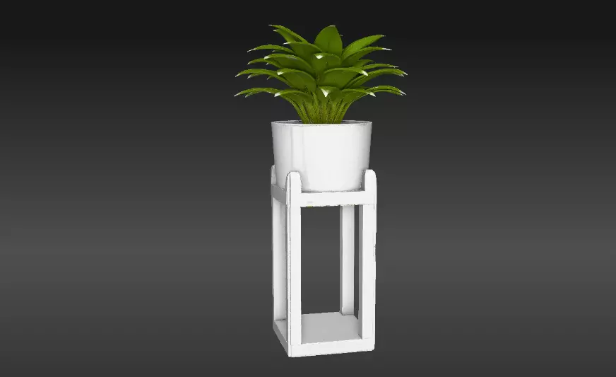 Modern Geometric Plant Stand Planter 3D Model Home Decor Low-poly 3D model_3