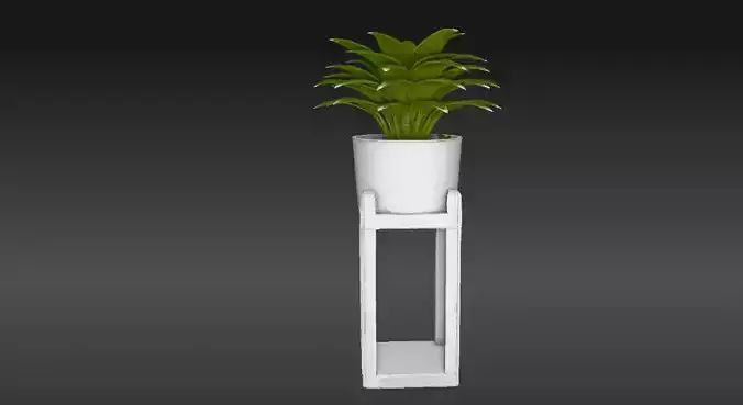 Modern Geometric Plant Stand Planter 3D Model Home Decor Low-poly 3D model