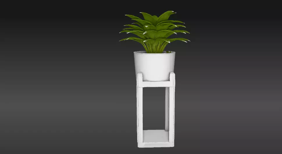 Modern Geometric Plant Stand Planter 3D Model Home Decor Low-poly 3D model_0
