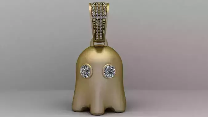 Golden Ghost Pendant 3D Printable