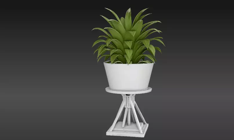 Plant Stand Planter 3D Model Minimalist Home Decor Low-poly 3D model_0