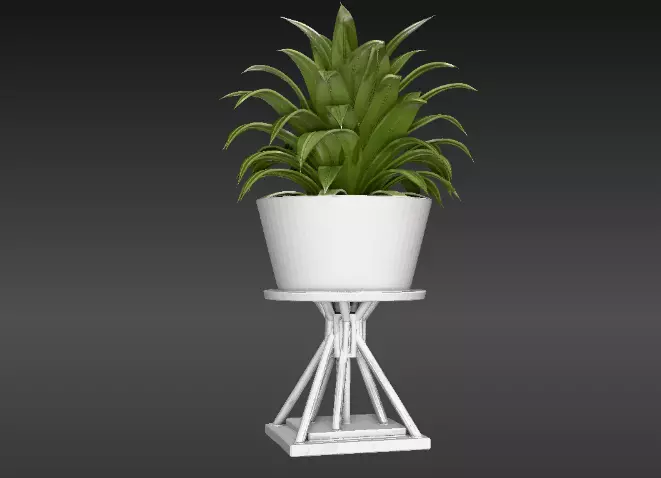 Plant Stand Planter 3D Model Minimalist Home Decor Low-poly 3D model_8