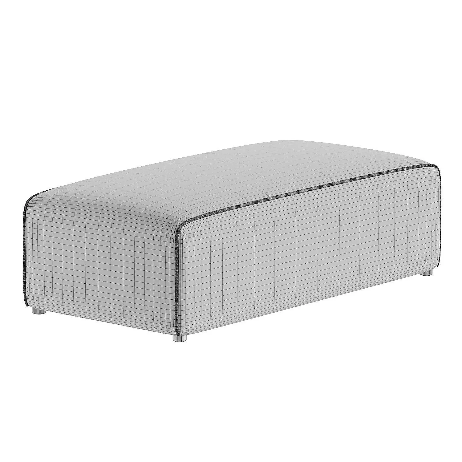 pouf megeve pink 3D model_6