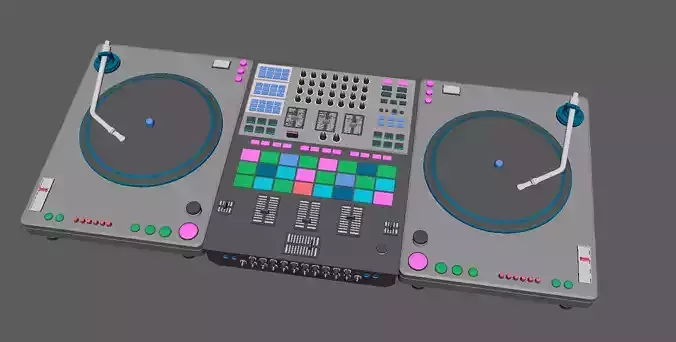 Dj Set Pioneer technical 3D