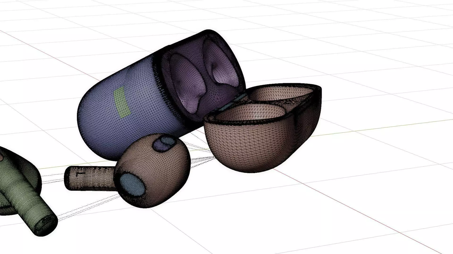 Modular Airpods 3 high quality 3d model 3D model_10