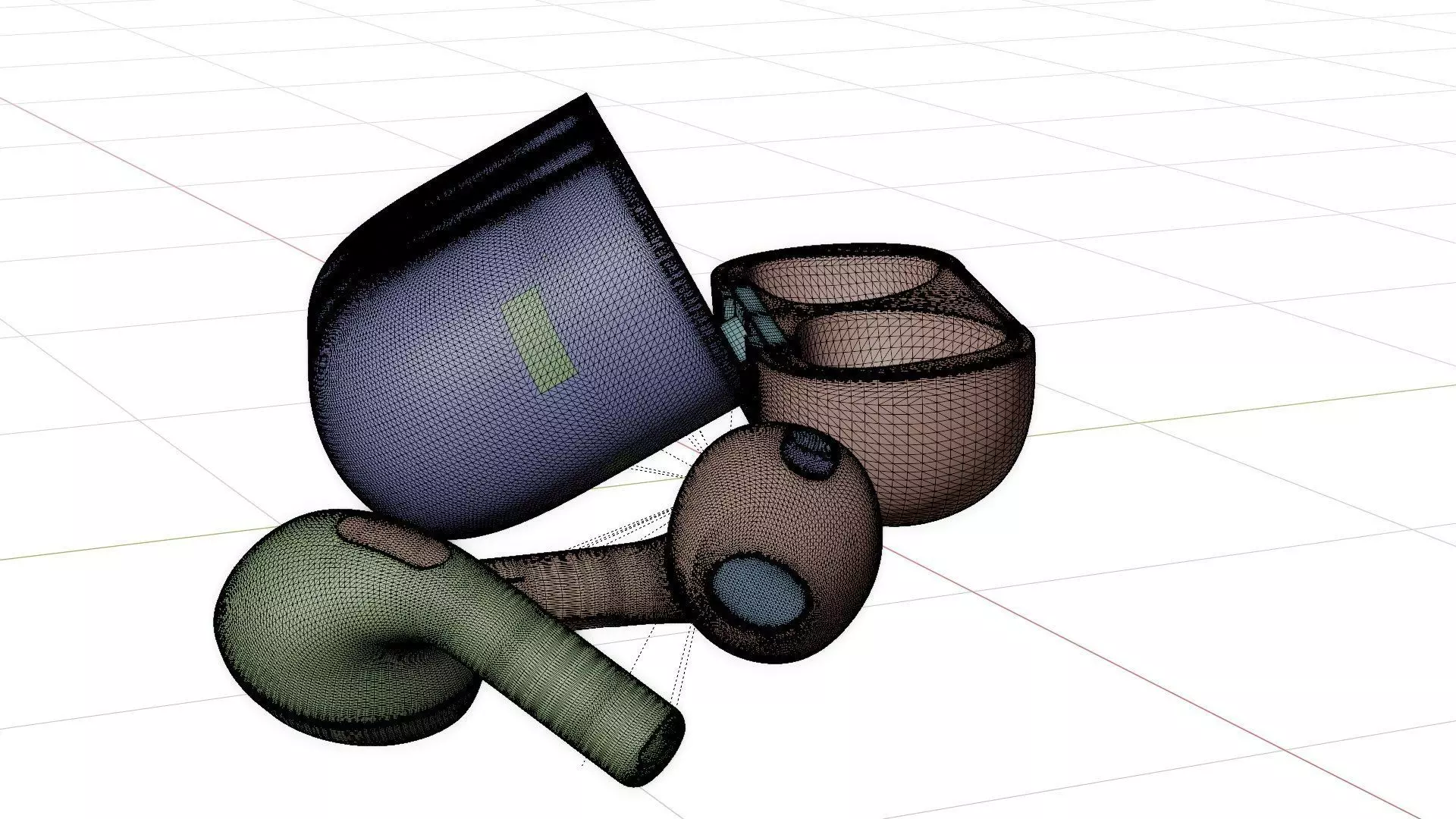 Modular Airpods 3 high quality 3d model 3D model_9