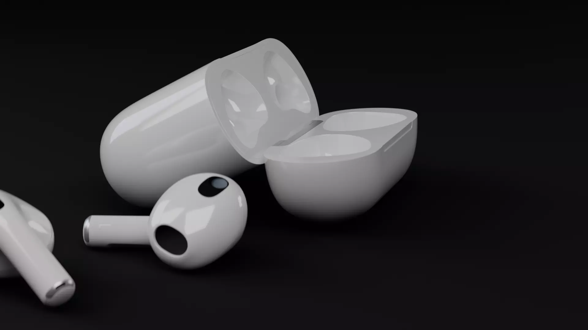 Modular Airpods 3 high quality 3d model 3D model_2