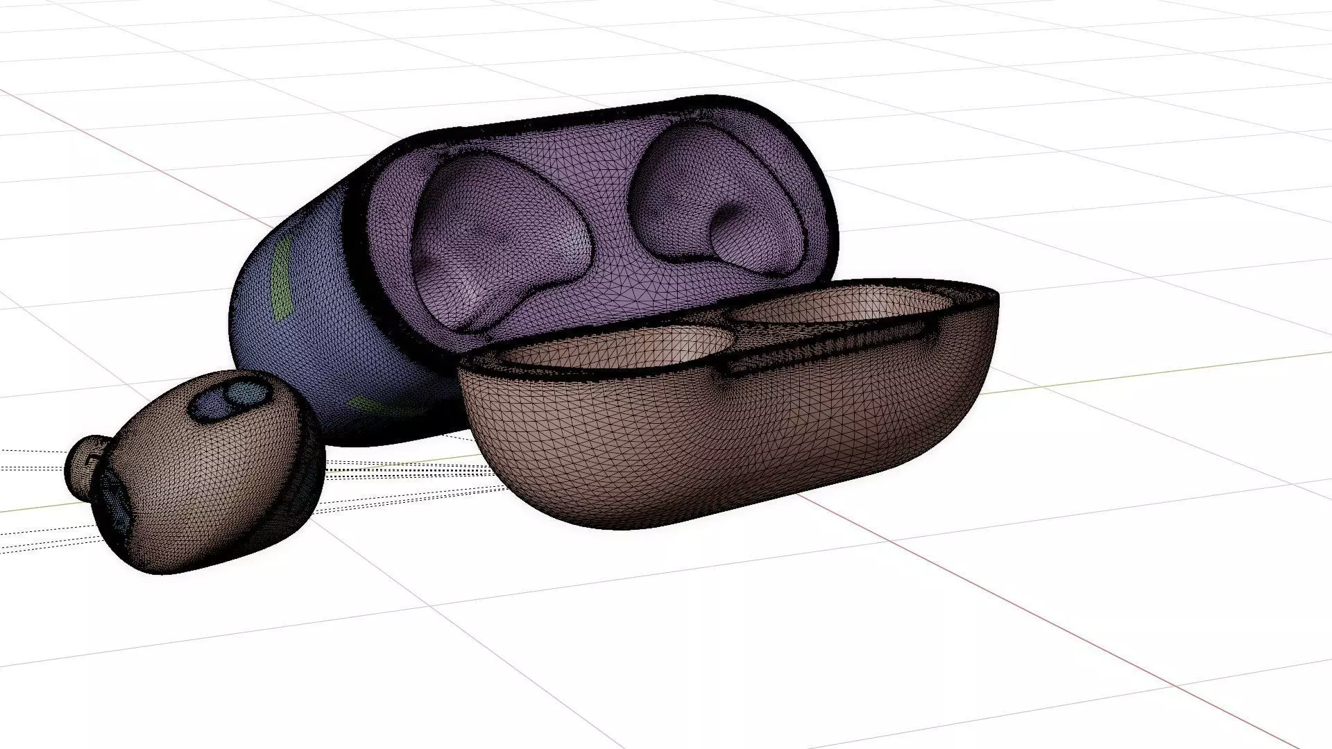 Modular Airpods 3 high quality 3d model 3D model_11