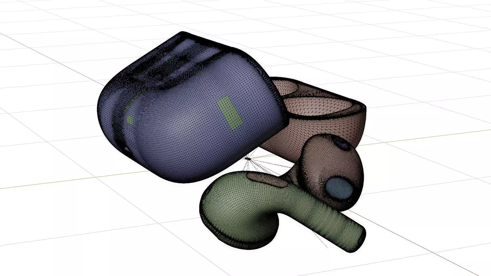 Modular Airpods 3 high quality 3d model 3D model_8