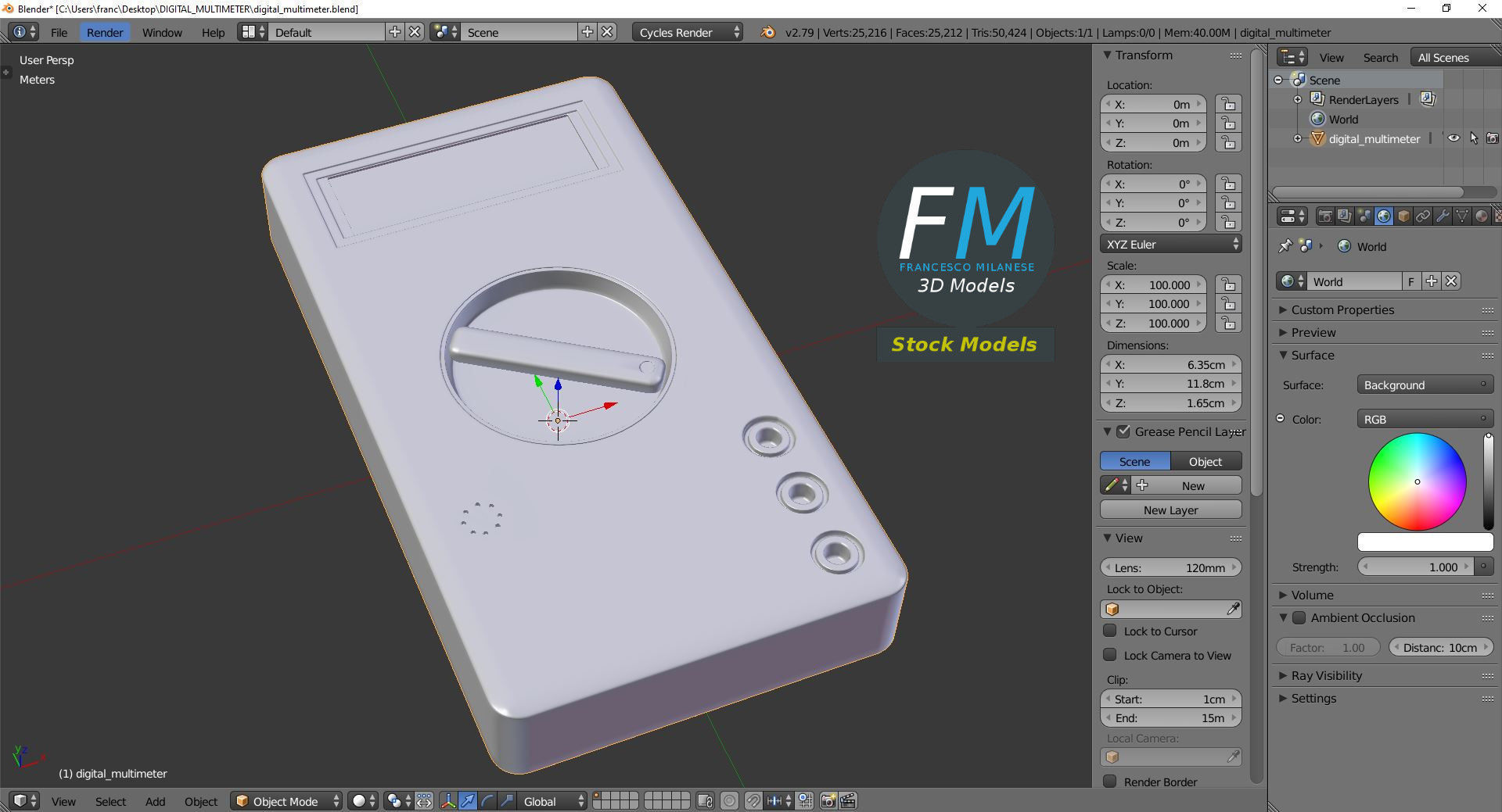 Digital multimeter 3D model_9