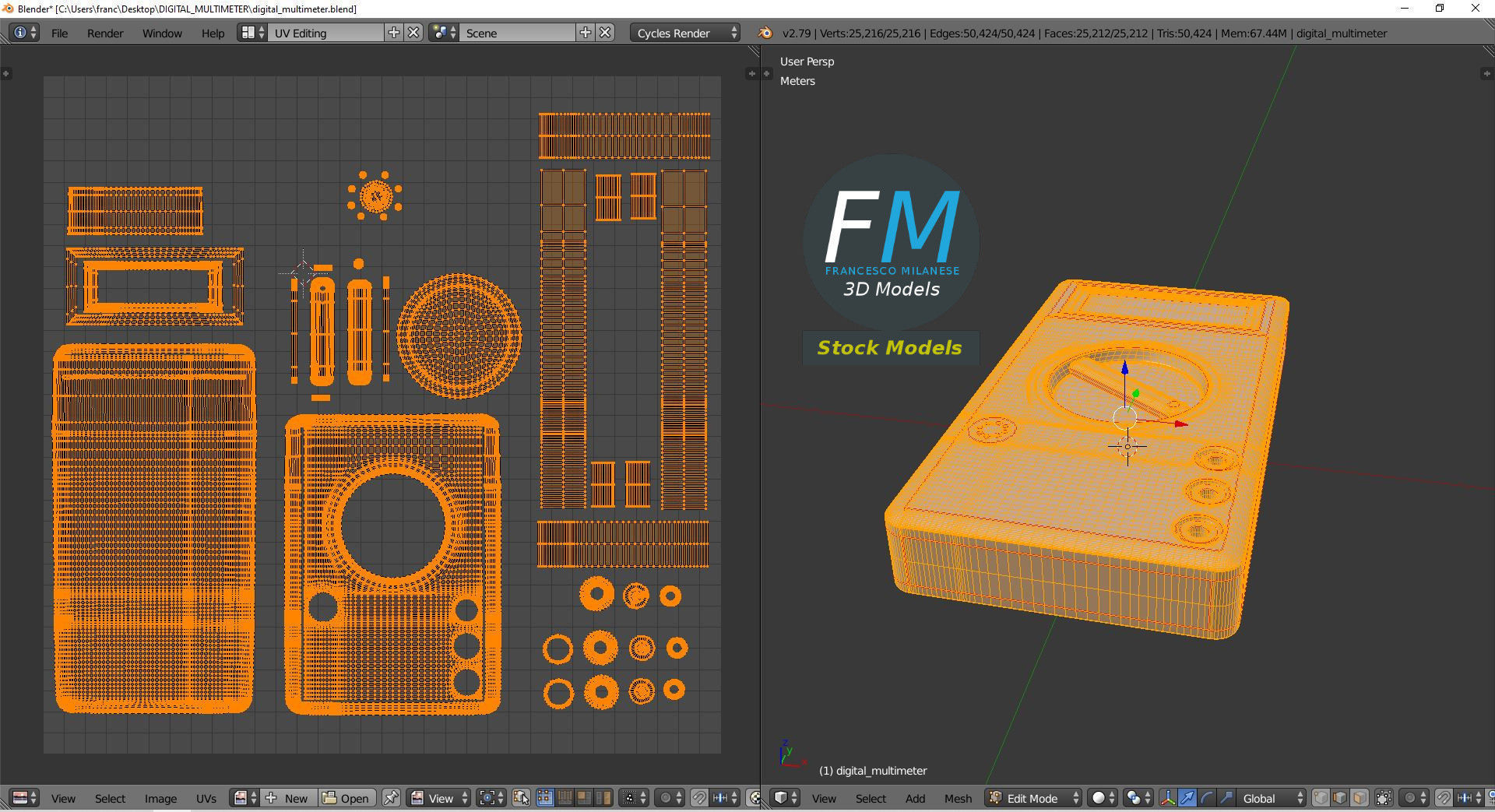Digital multimeter 3D model_10