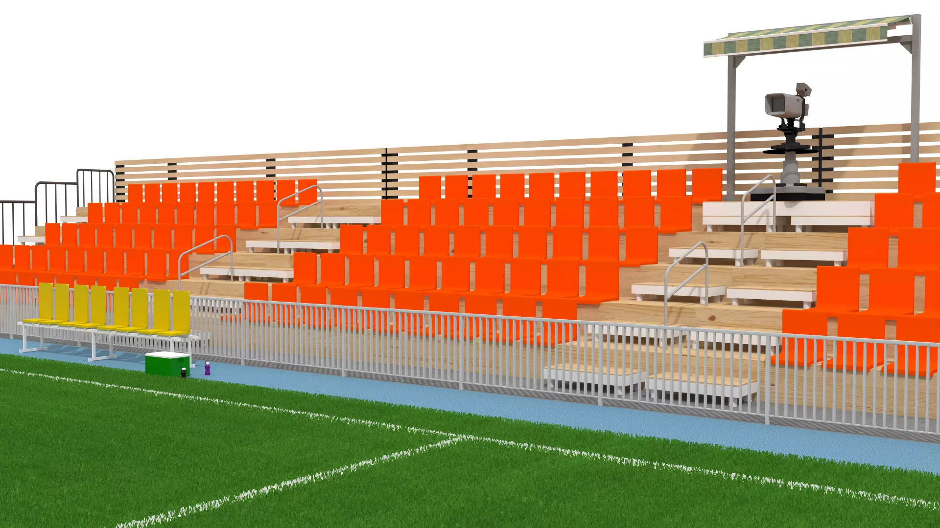 Mini Football Stadium Low-poly 3D model_12
