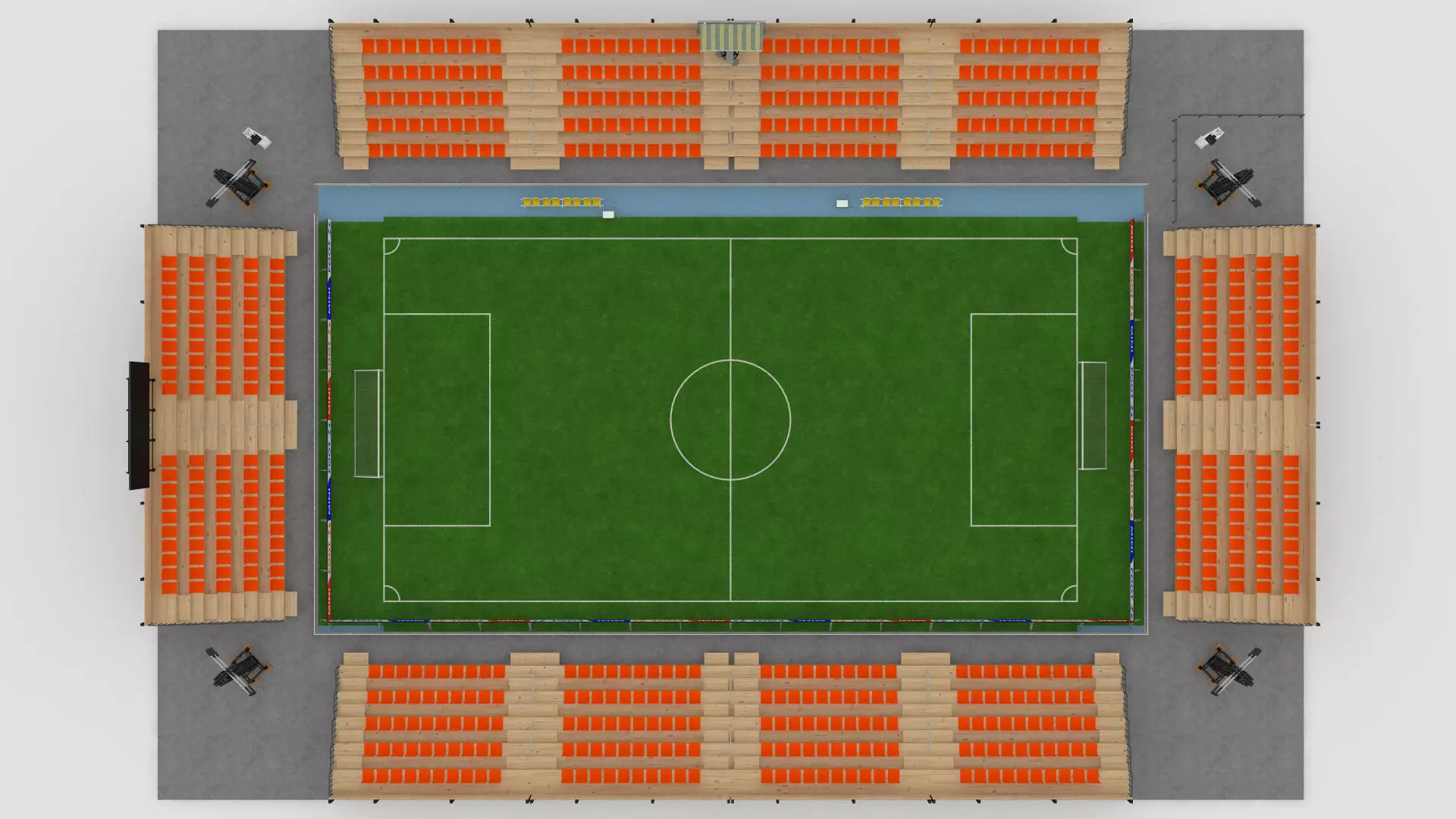 Mini Football Stadium Low-poly 3D model_18