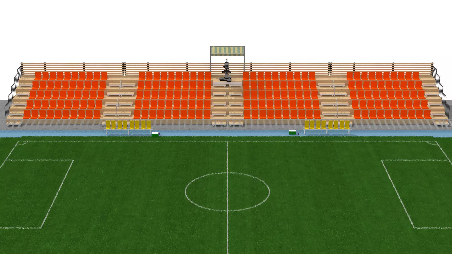 Mini Football Stadium Low-poly 3D model_6