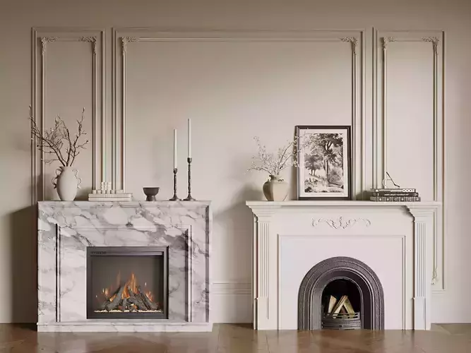 3D model of fireplace