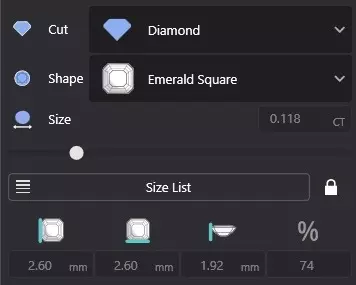 Channel Set Emerald Square eternity ring w bead N03 295CT EU54 3D print model_12