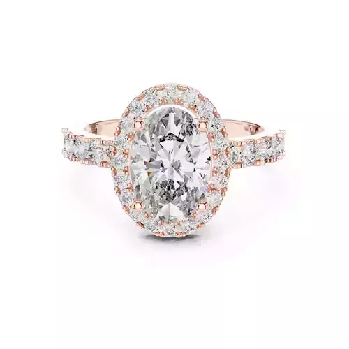 Oval Diamond Solitaire Ring