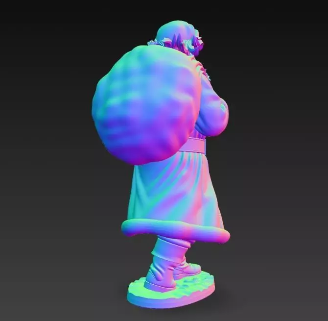 Mysterious Traveler Santa Claus 3D print model_14