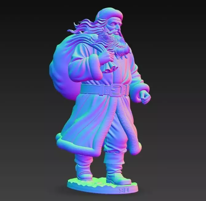 Mysterious Traveler Santa Claus 3D print model_10