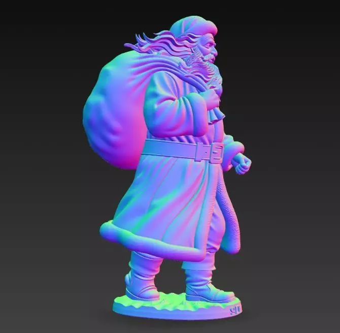 Mysterious Traveler Santa Claus 3D print model_11
