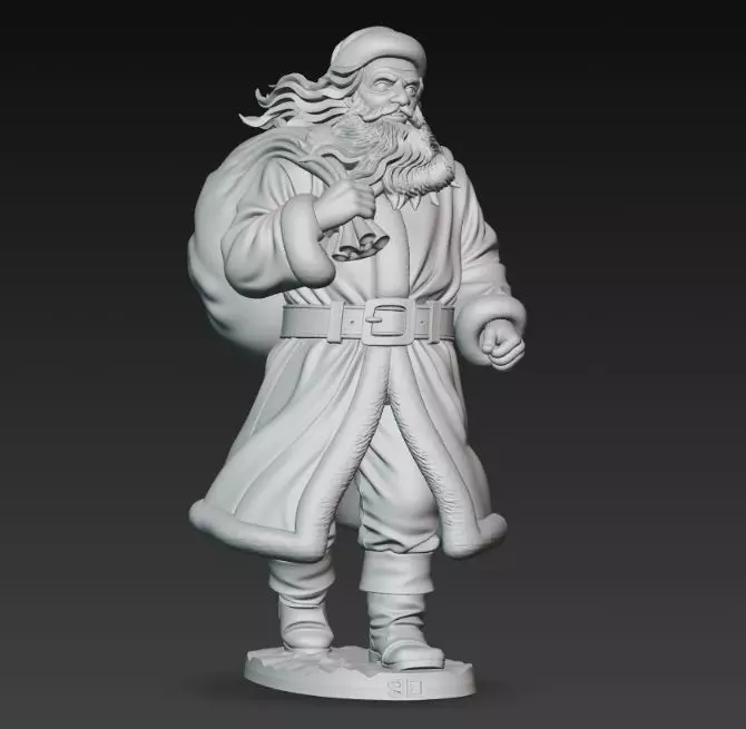 Mysterious Traveler Santa Claus 3D print model_26